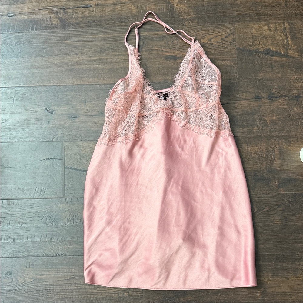 Victoria's Secret Pink Lace Chemise vintage #A21